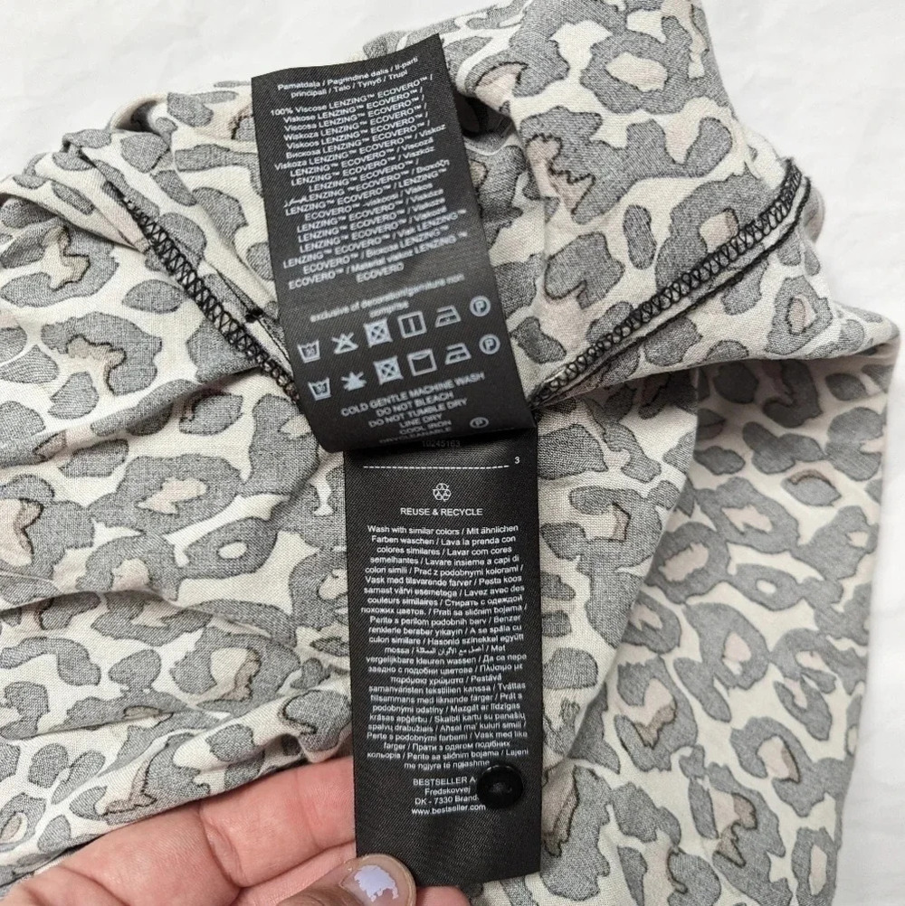 Vero Moda Simply Easy Shirt Tie Dress Animal leopard Print - Size XS - Picture 9 of 9